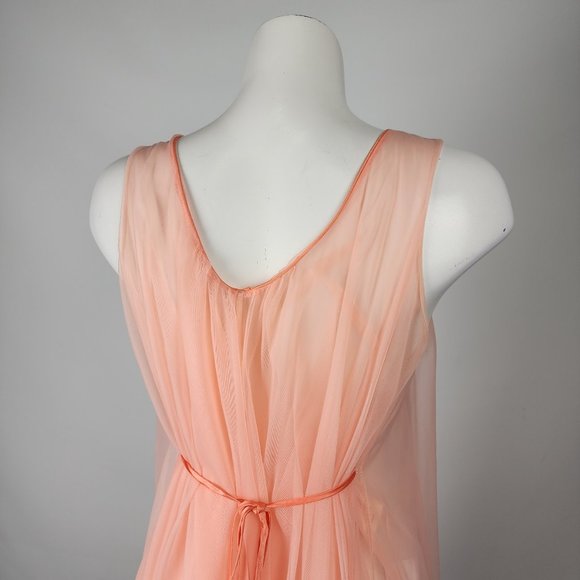 Vintage Intime Peach Lingerie Dress Size S/M - Picture 7 of 11